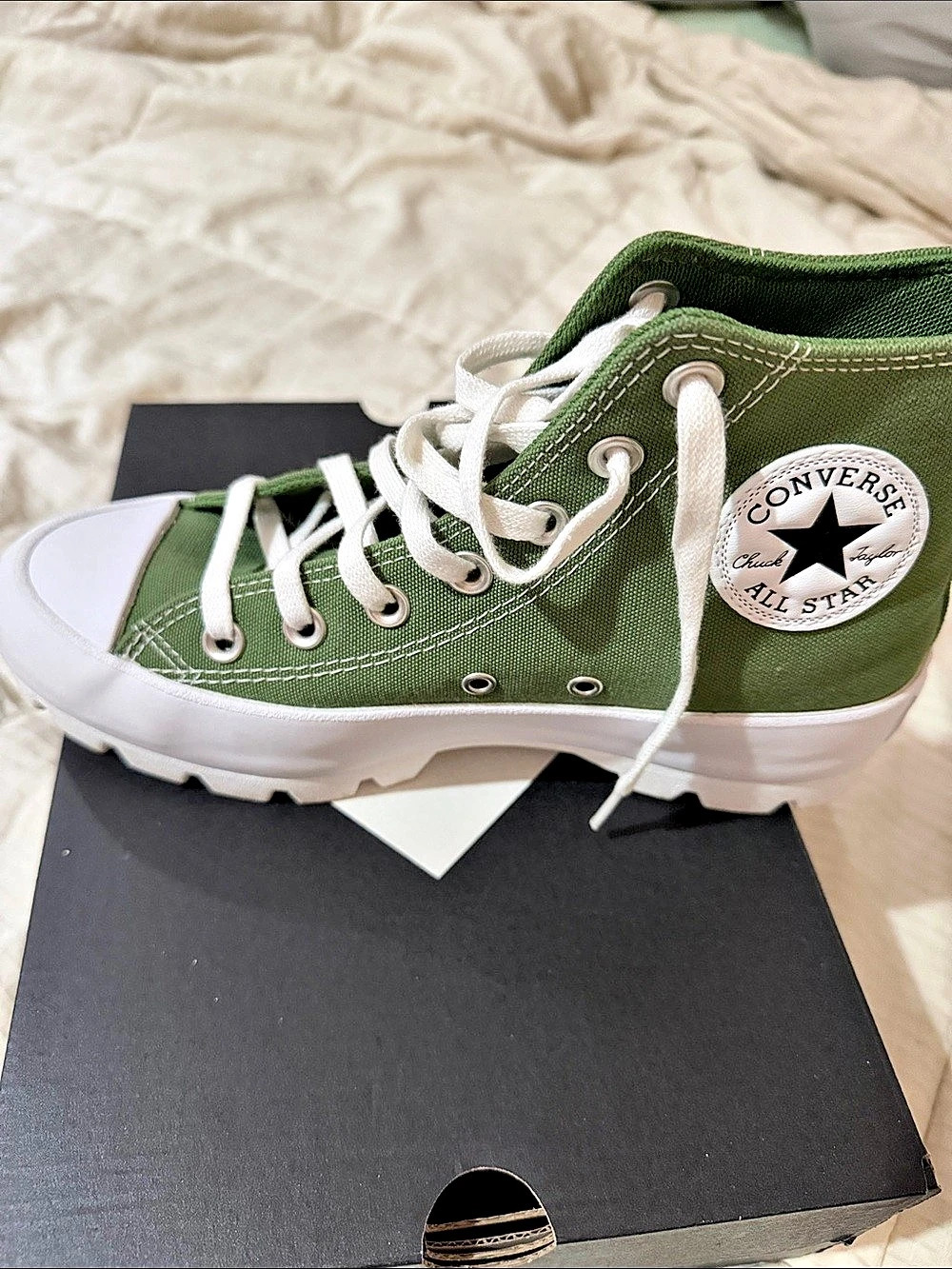 Converse Chuck Taylor All Star Lugged Hi Treeline Sneakers Green US 7 - Picture 3 of 6